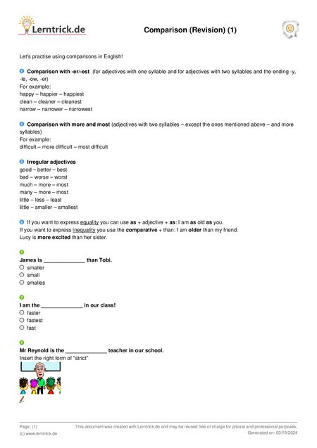 PDF exercise sheet Comparison (Revision) (1) 